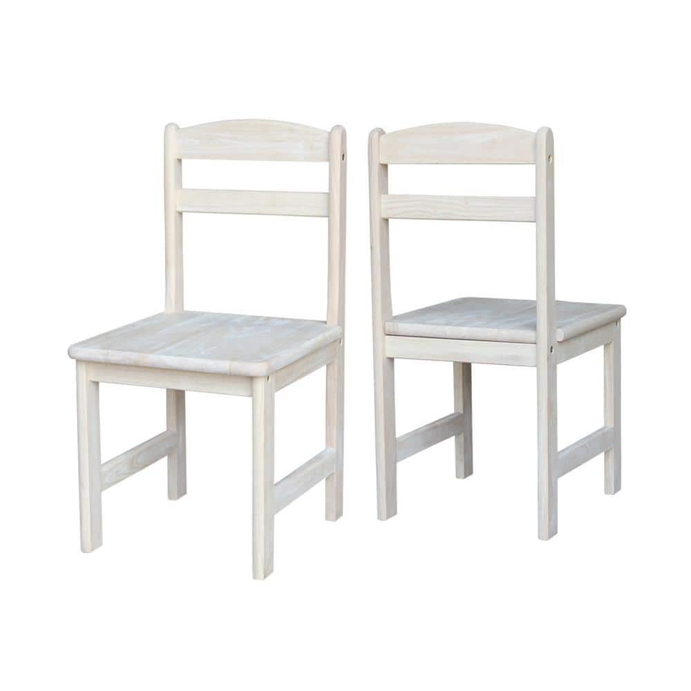 Eco-Friendly Traditional Parawood Kids 3-Piece Table and Chair Set