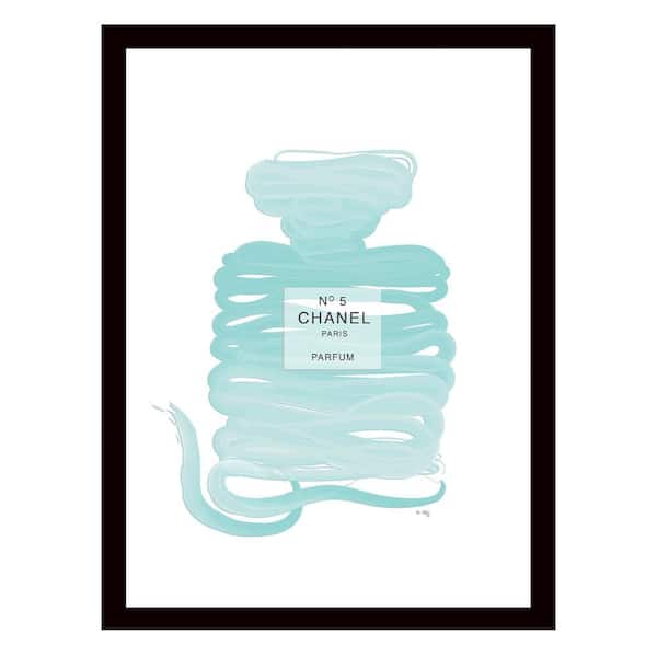 VENICE BEACH Collections Fashion Glam Perfume Bottle Ribbon Drawing by Fairchild Paris 1 Piece Framed Graphic Print 18 in. x 14 in.