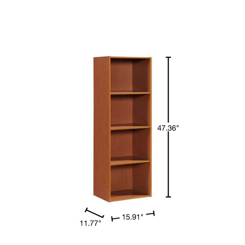 Cherry 4-Shelf Wooden Kids' Bookcase