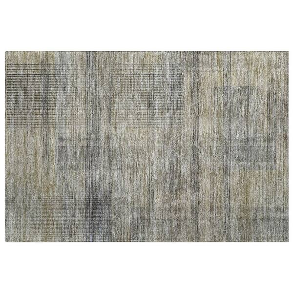 Dream Shag Premium Machine Washable Abstract ADS820 Khaki 3 ft. x 4 ft. Area Rug