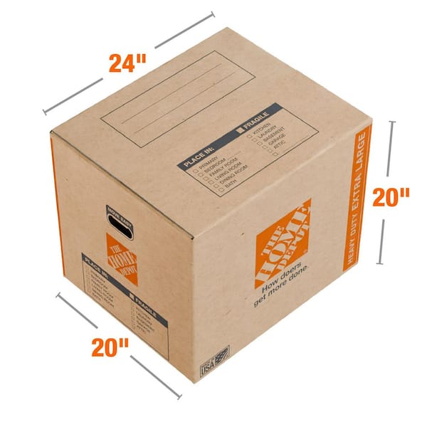 24 in. L x 20 in. W x 20 in. D Extra-Large Moving Shipping and Packing Box with Handles