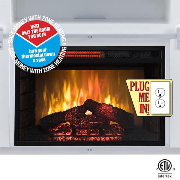 Reviews for HEARTHPRO 58in. Infrared Sliding Glass Door Media Electric  Fireplace in Parchment White | Pg 1 - The Home Depot