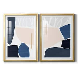 Denim and Sand I by Wexford Homes 2 Pieces Framed Abstract Paper Art Print 30.5 in. x 42.5 in. . .