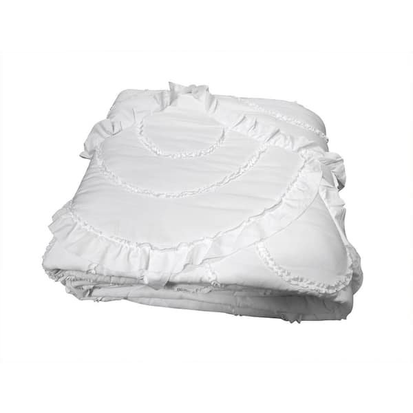 Ruffle Throw Pillow, The Soft White Ruffles