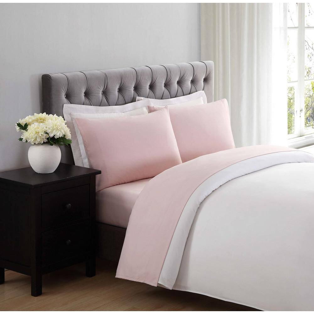 Blush King Solid Microfiber 3-Piece Sheet Set