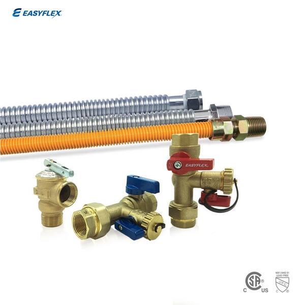 EasyFlex Tankless Water Heater Kit with 3/4 in. FIP Service Valves, PR Valve, 24 in. Gas Connector/ Water Heater Connectors