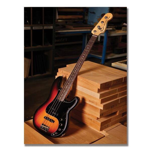 Trademark Fine Art 14 in. x 19 in. Fender Bass Workshop Canvas Art