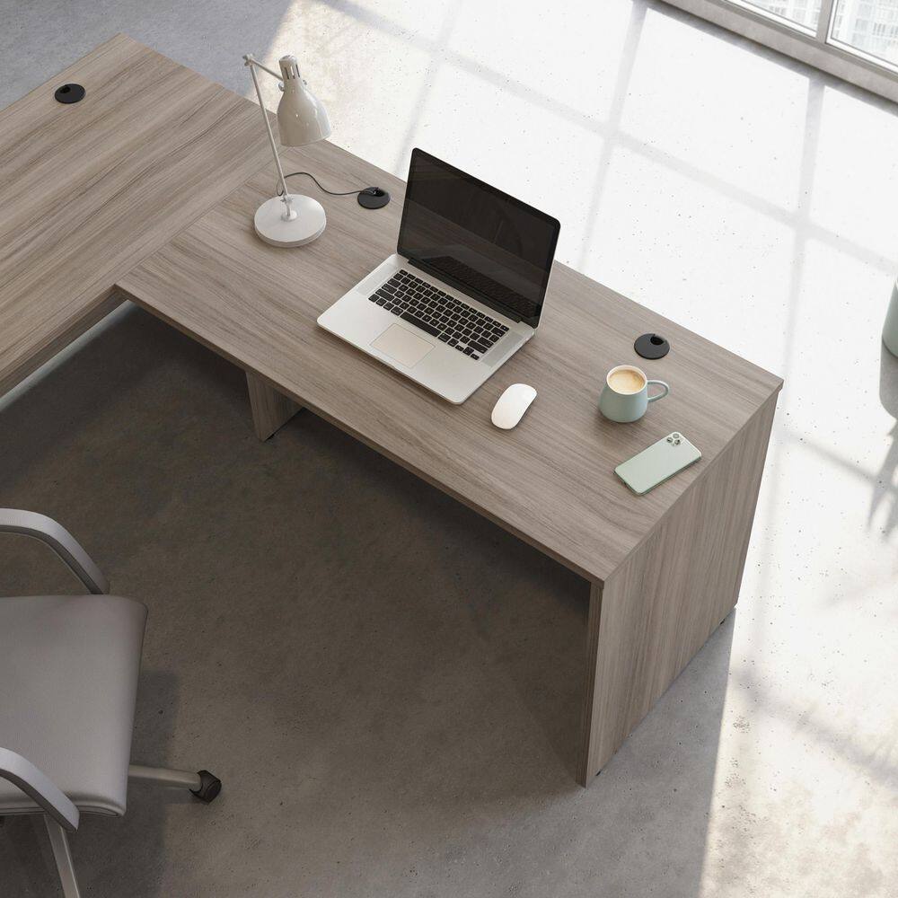 Hudson Elm 48" Transitional Executive Desk with Cord Management