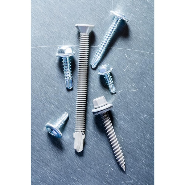 #10 x 2-1/2" Hex Head Self Drilling Metal Tek Screws Stainless Steel Qty 250 