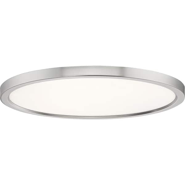 Quoizel Outskirts 20 in. Brushed Nickel LED Flush Mount
