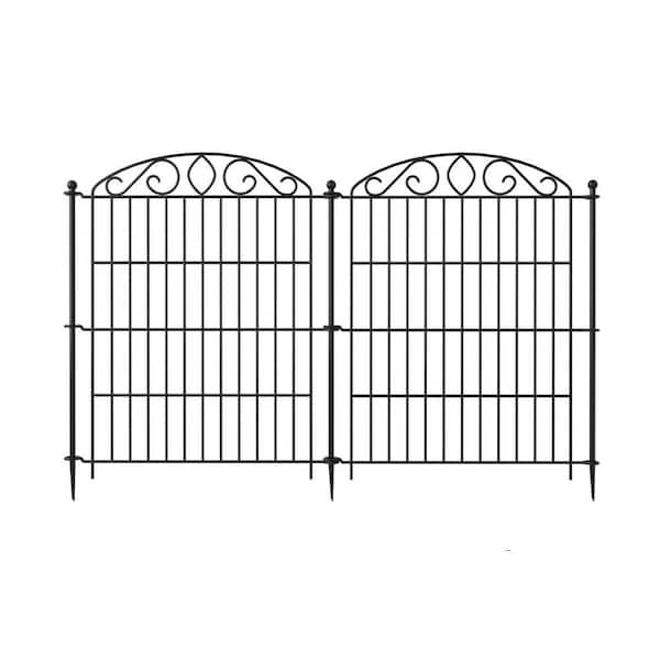 FAWEY TRED INC 12 Panel Metal Garden Fence, 30 in. H No Dig