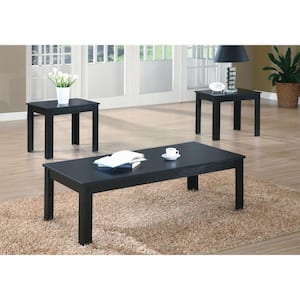 Jasmine 44 in. Black Rectangle Particle Board Coffee Table