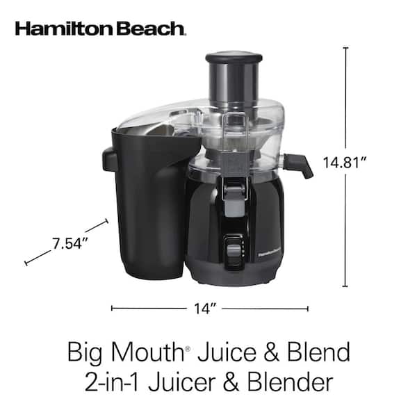 Hamilton Beach Big Mouth Pro Juice Extractor, 800W, Fits Whole