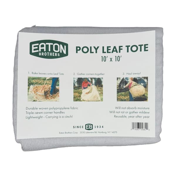 Poly Leaf Tote-10 ft. x 10 ft. Leaf Collecting Tool-Durable All-Purpose Yard Debris Tote Lawn Care and Outdoor Cleanup