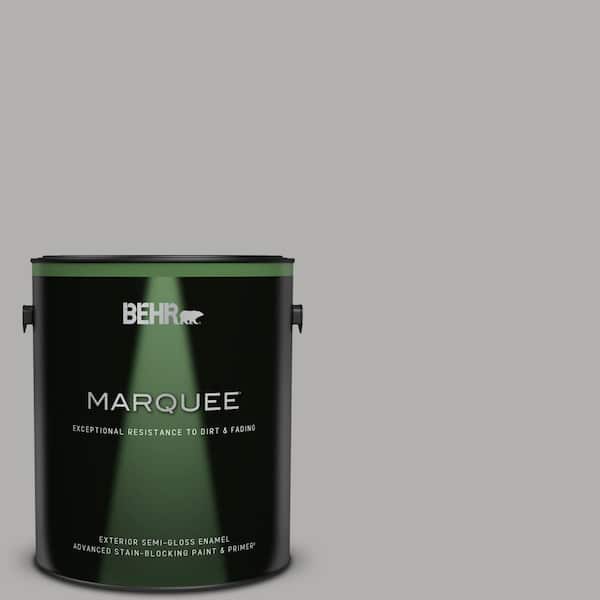BEHR MARQUEE 1 gal. #BXC-25 Colonnade Gray Semi-Gloss Enamel Exterior Paint & Primer