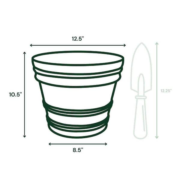 Bloem Terra 12.5 in. H X 14 in. D Resin Traditional Planter Terracotta