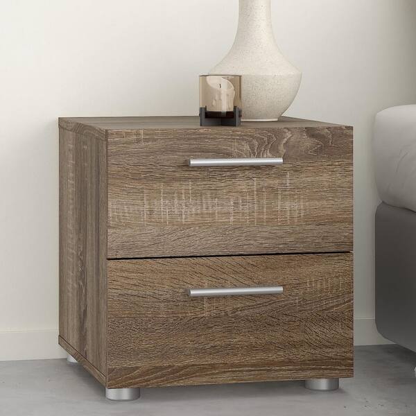 Tvilum Austin 2-Drawer Truffle Nightstand 70070cj - The Home Depot