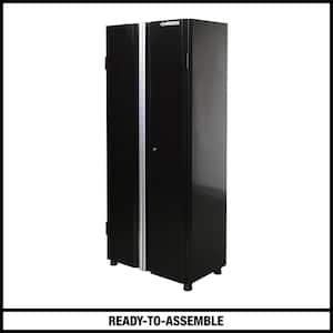 Ready-to-Assemble 24-Gauge Steel Freestanding Garage Cabinet in Black (30.5 in. W x 72 in. H x 18.3 in. D)