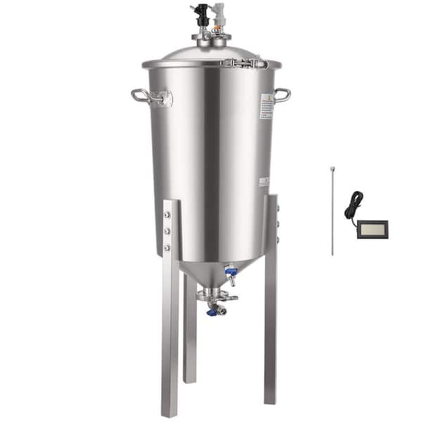 Pressure Fermenter 15 PSI, 8 Gal. /30L All-in-One Stainless Steel Conical Secondary Fermentation Bucket, for Wine