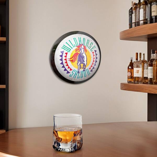 American Art Decor Dome Shaped Metal Wall Art Sign-Bar Decor Man