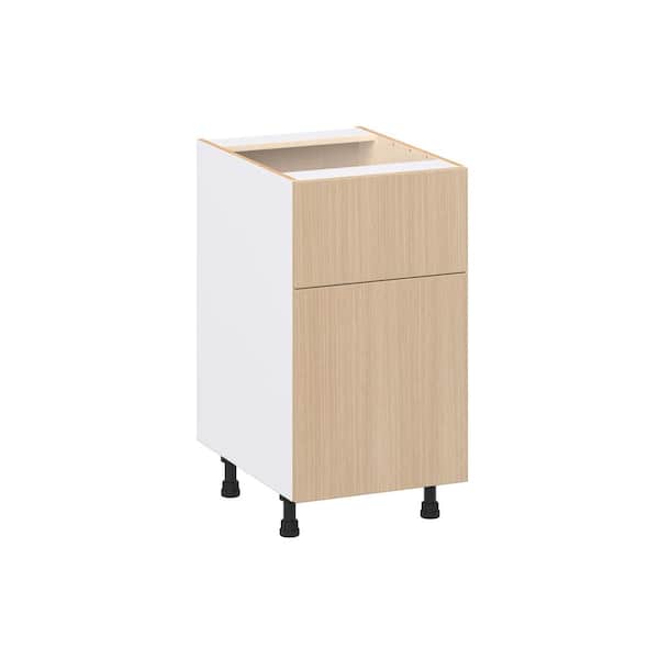 J COLLECTION Timberline 18 in. W x 24.5 in. D x 34.5 in. H Assembled Shaker Base Kitchen Cabinet in Mojavi Oak with 10 in. Drawer