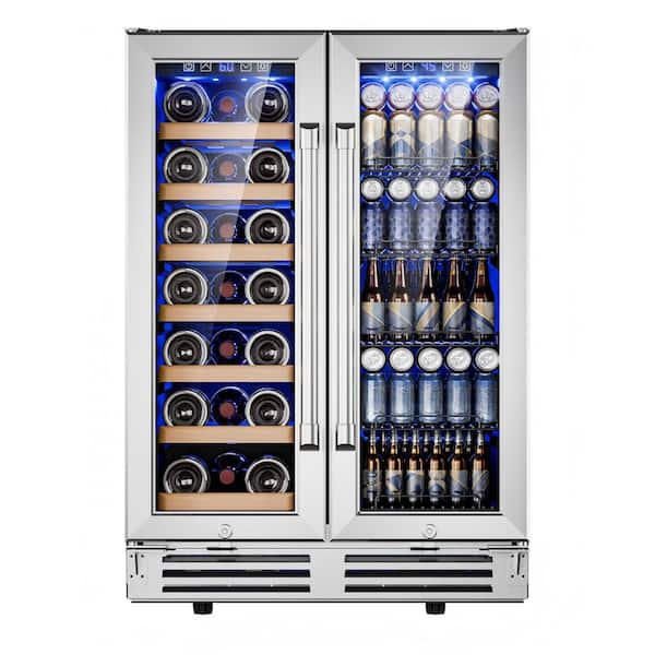 TCL 19.49 in. Single Zone 132 Cans Stainless Beverage Cooler