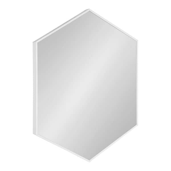 Kate and Laurel Medium Novelty White Contemporary Mirror (31 in. H x 22 in. W)