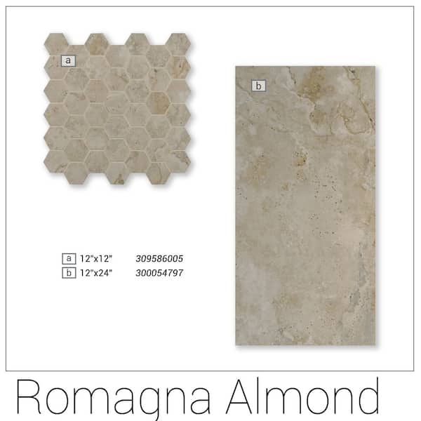 rima　1224 MSI Romessa 12 in. x 24 in. Matte Porcelain Marble Look