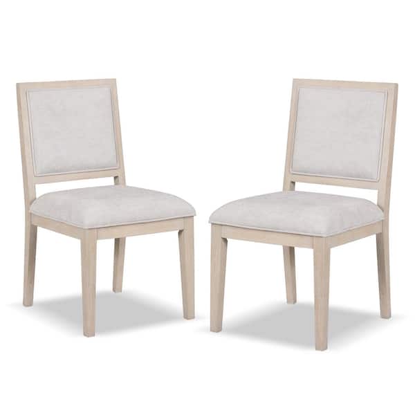Flonnin Tawny Brown Cushioned Fabric Dining Chair (Set of 2)