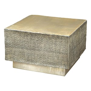 Mono 27.2 in. Gold Square Metal Top Coffee Table