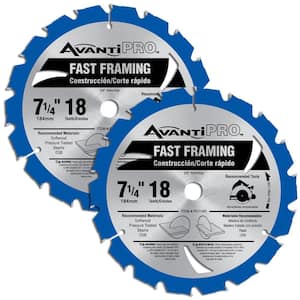 7-1/4 in. x 18-Tooth Fast Framing Circular Saw Blade (2-Pack)