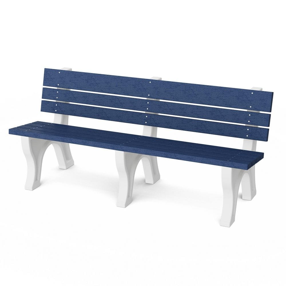 Wildridge Heritage 6 ft. Patriot Blue and White HDPE Plastic Outdoor ...