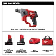 M12 FUEL 12-Volt Lithium-Ion Brushless Cordless 5/8 in. SDS-Plus Rotary Hammer Kit with XC High Output 5.0 Ah Battery