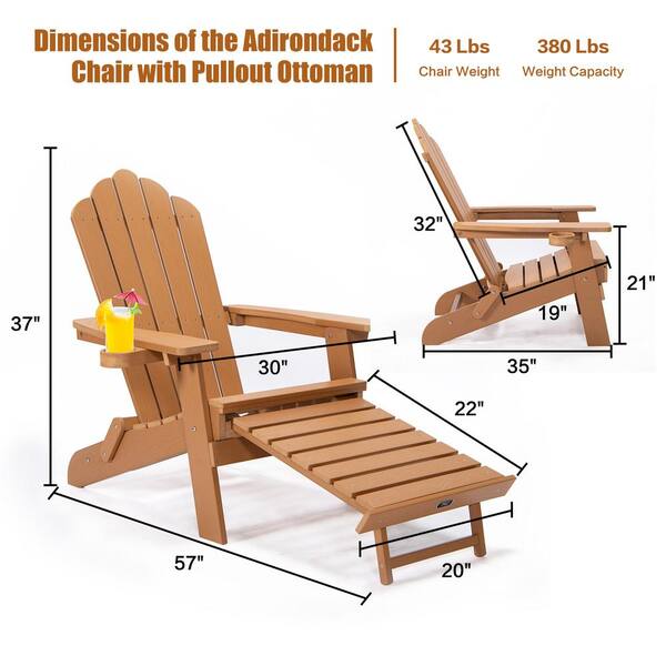 Folding adirondack chair with footrest sales