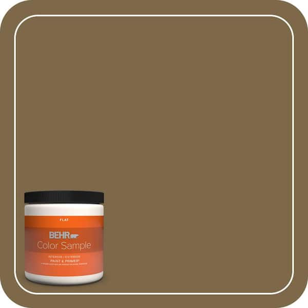 BEHR PREMIUM PLUS 8 oz. #320F-7 Fig Flat Interior/Exterior Paint & Primer Color Sample