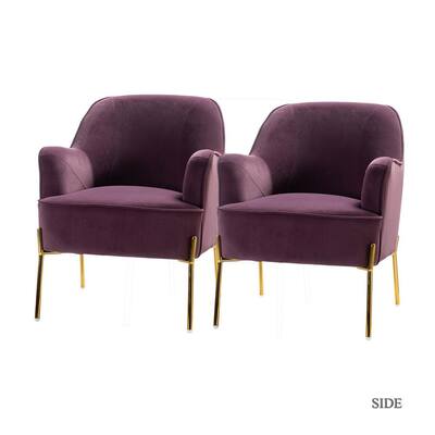 dark purple accent chair