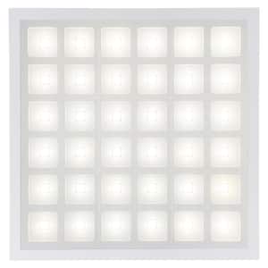 Pixel Square Designer Troffers 2 ft.x 2 ft. 5000 Lumens Integrated LED Flat Panel Light at 40-Watt 5000K (6-Pack)