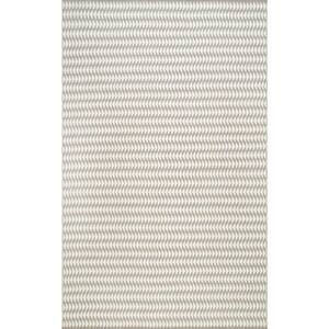 Yasmin Geometric Ivory 3 ft. x 8 ft. Indoor/Outdoor Runner Patio Rug