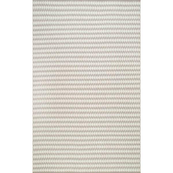 nuLOOM Yasmin Geometric Ivory 3 ft. x 8 ft. Indoor/Outdoor Runner Patio Rug