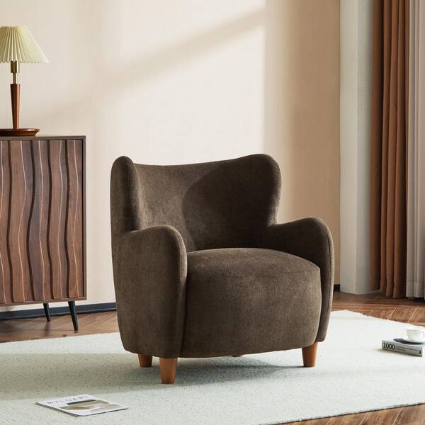 CHRISTOPHER KNIGHT HOME Bacho Modern Indoor Brown Fabric Upholstery Wingback Accent Chairs