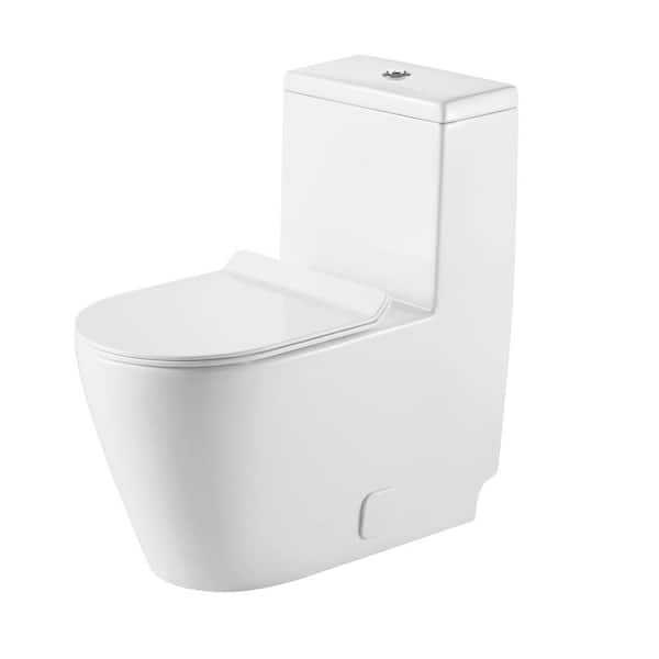 Eridanus All-in-One Toilet Elongated One-Piece Dual Flush 1.28 GPF/0.88 ...