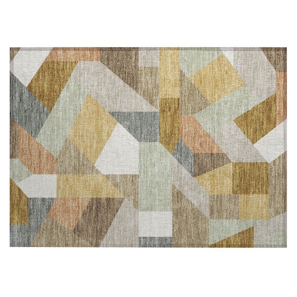 Chantille Machine Washable Indoor/Outdoor Abstract ACN2893 Beige 3 ft. x 4 ft. Area Rug