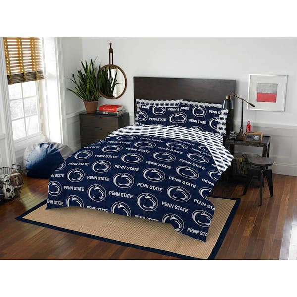 THE NORTHWEST GROUP 7-Pieces Multi-Color NCAA Rotary Penn State Polyester Queen Bed in Bag Set