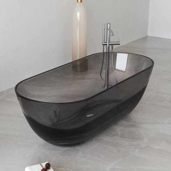 MEDUNJESS 69 in. x 29.5 in. Stone Resin Solid Surface Flatbottom 