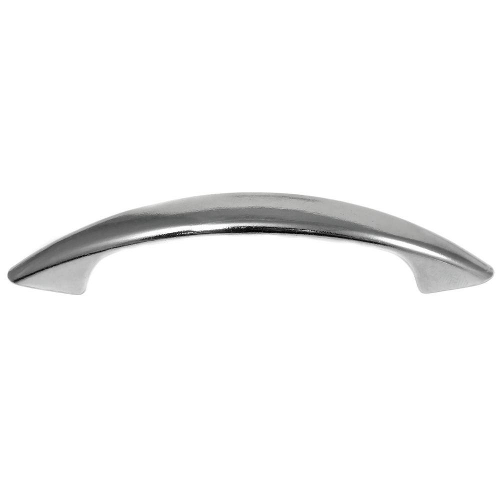 Polished Chrome 3" Modern Bar Cabinet Pull Set