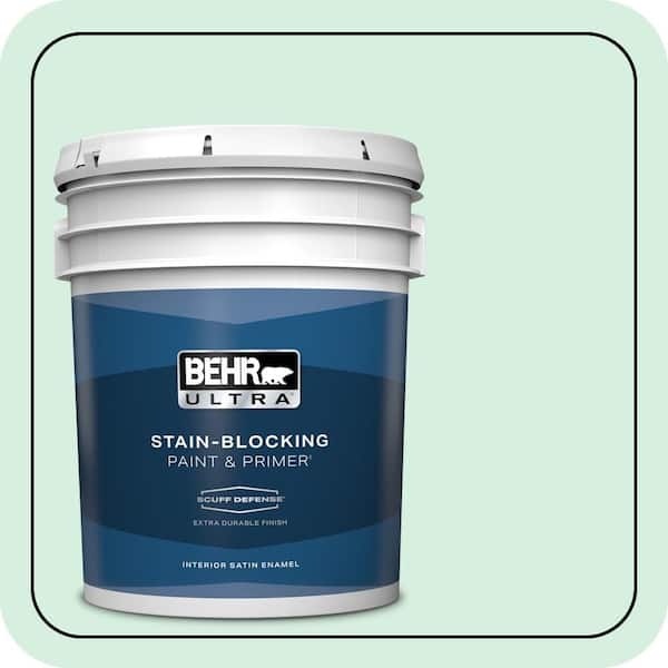 BEHR ULTRA 5 gal. #P410-1 Pondscape Extra Durable Satin Enamel Interior Paint & Primer