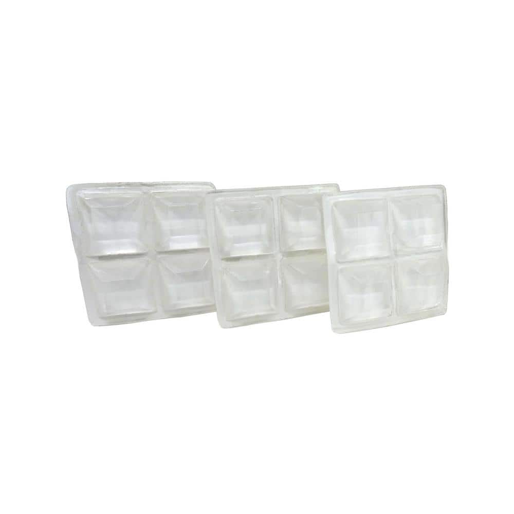 Everbilt 3/4 in. Clear Soft Rubber Plastic Like Self-Adhesive Square  Bumpers (12-Pack) 49565 The Home Depot