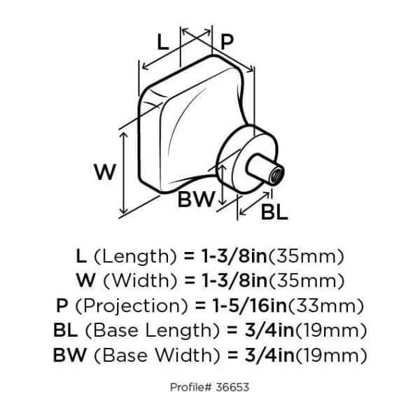 Glacio Clear and Oil-Rubbed Bronze Square Cabinet Knob
