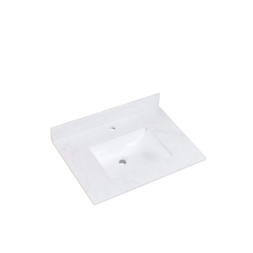 Altair 31" Aosta White Composite Stone Vanity Top with Sink