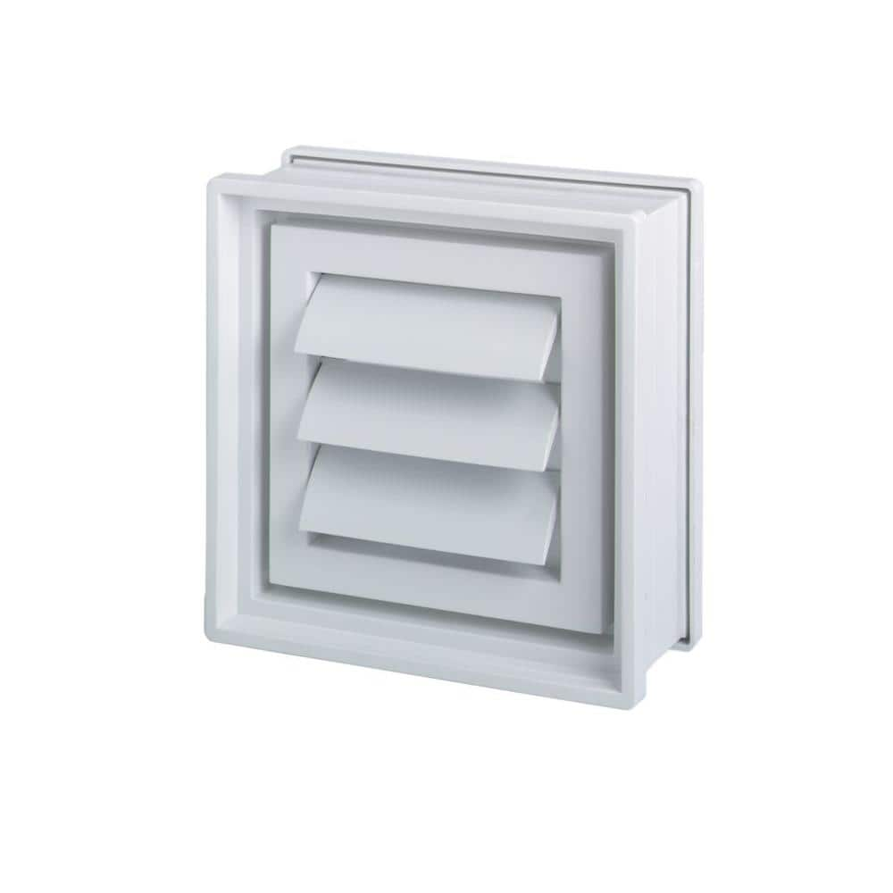 Pittsburgh Corning 8 in. x 8 in. x 4 in. Glass Block Dryer Vent in ...